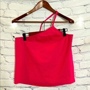 By Anthropologie Pink Asymmetrical Spaghetti Strap Tube Top Size X-Large